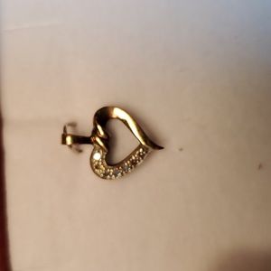 10CT Gold 7 Diamond Heart Pendant